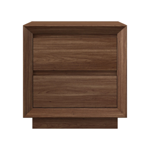 Modern Solid Wood Nightstand Two Drawer Cabinet Bedside Table Wooden Storage Nightstand Bedroom Furniture - Product Image 1