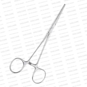 Pinces Kocher (14 cm) (16 cm) droites et courbées, pinces hémostatiques à poignée à cliquet avec 1×2 dents pour la chirurgie générale par Vaslcare - Product Image 4