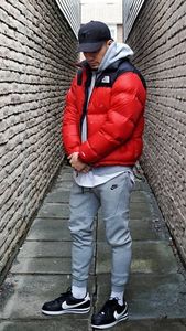 Black Red Plus Size High Quality Unisex Winter Puffer <b>Jacket</b> 100% <b>Filled</b> Waterproof Breathable Quick Dry Reversible Velour - Product Image 2