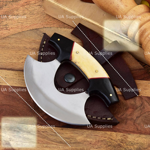 Professional Ulu <b>Knife</b> Handmade Curved Blade Hunting Camping <b>Knife</b> Custom <b>Handle</b> Wholesale Supplier - Product Image 6
