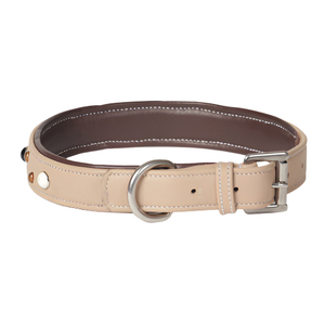 Collar de Perro de Cuero Napa Suave Color Marfil, Collar de Perro de Lujo Hecho a Mano con Acolchado Suave y Herrajes Resistentes y Duraderos - Product Image 5