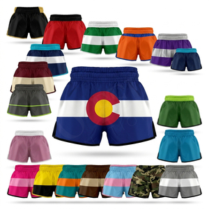Shorts de Muay Thai personnalisés pour la sublimation, design sur mesure, pour la boxe, le combat, l'entraînement MMA, le kickboxing, taille haute, respirants - Product Image 1