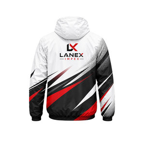 Custom White Black Red Hooded Windbreaker <b>Jacket</b> Lightweight Waterproof Running <b>Jacket</b> Sublimation Sports Training Outdoor Coat - Product Image 3