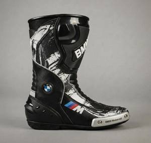 Bottes de moto pour homme, mi-mollet, synthétiques, respirantes, fermeture éclair, bout fermé, résistantes à l'abrasion, toutes saisons, style motard, personnalisables - Product Image 2