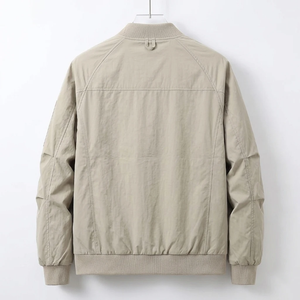High Quality Spring and Autumn Workwear <b>Stand</b> Collar Jacket Men's Loose fit jacket for men custom logo - Product Image 4