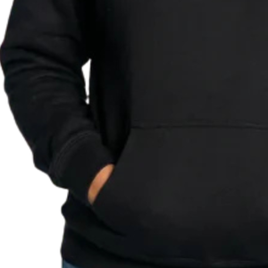 Sudadera con Capucha Negra para Mujer, Doble Costura, Bordada, de Algodón Premium, Estilo Casual para Invierno - Product Image 5