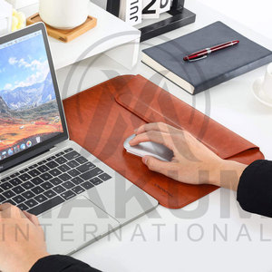 Genuine Leather Lightweight Casual Modern Sling <b>Laptop</b> <b>Sleeve</b> Case Slim Business Portfolio Cover - Product Image 5
