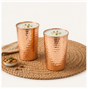 Best Selling Pure <b>Copper</b> Hammered Glass Set Ayurvedic Health Benefits Drinking Water Tumbler Handcrafted Eco-Friendly <b>Copper</b> - Product Image 4