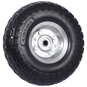 Neumático de espuma de PU antipinchazos de alta resistencia de 10 pulgadas de diámetro, 4.10/3.50, con orificio para eje de 4 5/8 pulgadas y buje con desplazamiento de 2.2 pulgadas, para remolques dobles - Product Image 3