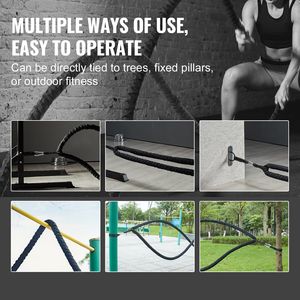 1.5 \ "allenamento in palestra corda da battaglia 30Ft Fitness allenamento forza per uso domestico e professionale - Product Image 5