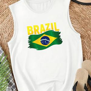 <b>BRAZIL</b> flag illustration Women's casual vest - Product Image 3