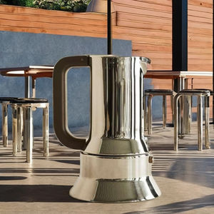 Cafetière classique, cafetière moderne, pot en acier inoxydable poli, pot à café finition miroir, bouilloire à café durable - Product Image 1