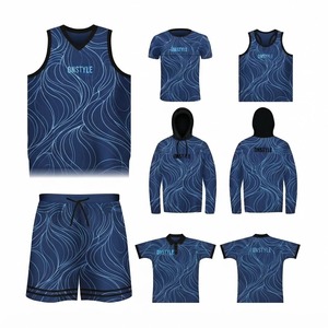 Conjunto de Ropa de Baloncesto para Hombre ONSTYLE, Estampado Sublimado, Chaleco de Poliéster que Absorbe la Humedad, Sudadera con Capucha, Camiseta Polo, Pantalones Cortos, para Todas las Temporadas - Product Image 1