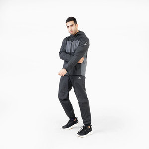 Wholesale Hooded Windbreaker Tracksuit Printed Quick Dry Polyester Training Running with Custom Logo OEM Service Available - Product Image 6