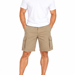 Pantalones Cortos Cargo para Hombre, 100% Algodón, Ecológicos, de Secado Rápido, Ligeros, para Senderismo, Camping, Pesca, Uso Casual, OEM, ODM - Product Image 1
