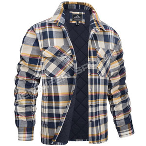 Chemises en flanelle doublées personnalisées de haute qualité - Coupe régulière pour homme - Manches longues - 380g - Product Image 1