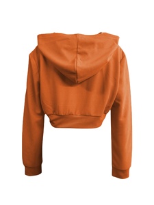 เสื้อแฟชั่นแขนยาวลำลองมีกระเป๋าซิป2025ผู้หญิงเสื้อครอปมีฮู้ดสีพื้น - Product Image 2