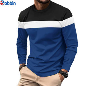 T-shirt personnalisé pour homme à logo frontal, manches courtes, col rond, automne-hiver, décontracté, 100 % coton, anti-plis, séchage rapide, respirant - Product Image 3