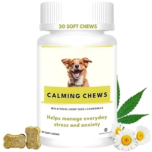 OEM vente en gros de produits à mâcher mous apaisants pour chiens et chats suppléments de santé pour animaux de compagnie pour lutter contre l'anxiété, le stress et les aboiements