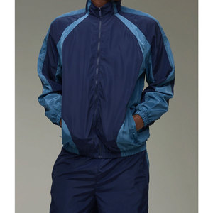 Ensemble de survêtement en nylon pour homme, veste à fermeture éclair intégrale et pantalon, style sportif, respirant, en polyester, pour l'automne - Product Image 2