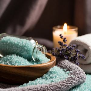 โรงงานผลิตหินเกลือหิมาลัยทรงกลมแบบแกะสลัก เป็นมิตรต่อสิ่งแวดล้อม สำหรับแช่ตัวเพื่อผิวเนียนนุ่มและผ่อนคลาย - Product Image 1