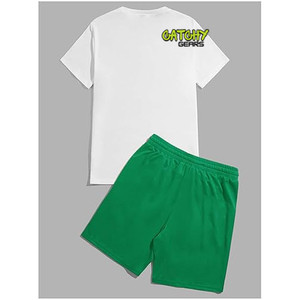 Camisetas de punto estampadas para hombre al por mayor, conjunto de camisetas casuales de algodón, moda urbana, camisetas de manga corta para hombre - Product Image 4