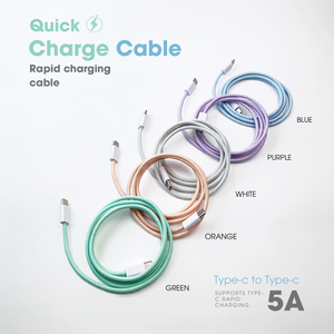 Cable de datos multicolor de moda, color rosa, con cable en forma de C para móvil, duradero, con carga 3A, de 120 cm. - Product Image 6