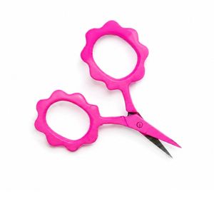 Petits ciseaux à fleurs brodés, couleurs assorties, pointe aiguisée, acier inoxydable, ciseaux à effiler les cheveux - Product Image 5