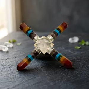 Generador de Energía de los Siete Chakras, Estilo Feng Shui, Figura de Ágata, Amigurumi de Piedra Preciosa, Ecológico, Hecho a Mano, para el Hogar - Product Image 3