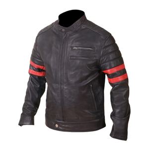 Ropa deportiva personalizada OEM chaqueta negra de cuero de vaca para hombre impermeable de secado rápido y Anti-UV para motocicletas y carreras de autos - Product Image 3