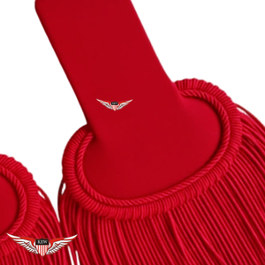 Epaulettes de Hombro Trenzados Rojos Vintage de Alta Calidad KEW, Ecológicos, Personalizables en Tamaño/Color/Durabilidad - Product Image 3