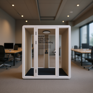 Cabines acoustiques de bureau Duo HIPOD, cabine d'intimité intérieure pour les appels téléphoniques, améliore l'insonorisation du bureau - Product Image 3