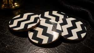 Artisan <b>Crafted</b> Bone Inlay Surface Guard Accessories For Sophisticated Home Entertainment And Hosting Events Exclusive - Product Image 3