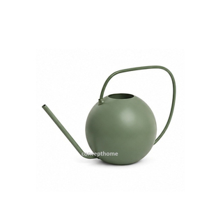 Concept Home Metal Watering Can Green <b>Sphere</b> Design Durable 1.5L Eco-Friendly Powder Coated <b>Gardening</b> Use - Product Image 1