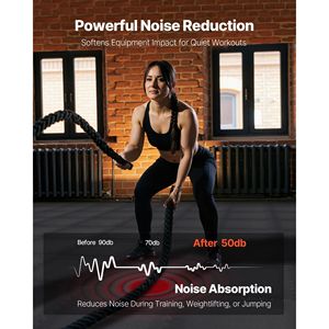 Juego de 12 Tapetes de Gimnasio de Espuma EVA de Alta Densidad, 24 x 24 x 0.56, Tapete de Ejercicio Tipo Rompecabezas, Revestimiento Protector de Goma Entrelazada para Fitness - Product Image 4