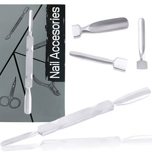 Herramienta de doble punta para remover cutículas y puntos negros, cuchara extractora de acné, herramienta de acero inoxidable para limpieza de poros faciales. - Product Image 4