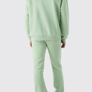 ชุดวอร์มฮู้ดดี้และกางเกงขายาวผ้าฝ้ายผสมโพลีเอสเตอร์ ชุดฮู้ดดี้และกางเกงจ็อกเกอร์ ชุดกีฬาสวมใส่สบายสำหรับออกกำลังกาย - Product Image 4