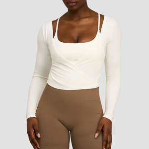Camiseta de Yoga de Manga Larga Ajustada, Largo Regular, Ropa Deportiva para Mujer, Secado Rápido, Ecológica, Ajuste Ceñido al Cuerpo - Product Image 1