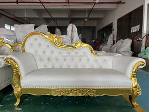 <span class=keywords><strong>Prix</strong></span> usine Doux Antique Royal De Luxe Trône De Mariage Canapé Chaises Pour La Mariée Et Le Marié <span class=keywords><strong>Blanc</strong></span> Trône Canapé - Product Image 4