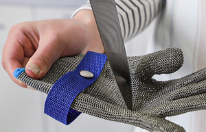 قفازات مضادة للقطع من شبكة سلكية فولاذية |   قفازات السلامة للجزارين من الفولاذ المقاوم للصدأ - Product Image 6