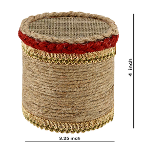 Organizador de Escritorio de Yute, Portaplumas Hecho a Mano, Soporte para Artículos de Oficina de Yute Natural para Decoración de Escritorio en Casa u Oficina - Product Image 4