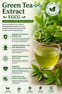 Suministro directo de fábrica de HGO, extracto de té verde natural puro (grado alimenticio) 40% 50% 90% 95% 98% EGCG (extracto estandarizado) - Product Image 2