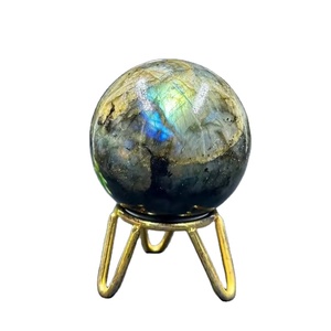 Boule de Labradorite polie faite à la main du meilleur fournisseur, pierre précieuse, sphère de cristal de guérison, style féerique bleu, décor à la maison Feng Shui - Product Image 3