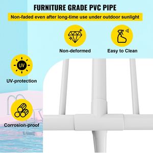 Portasciugamani a 5 barre da esterno in PVC, appendiabiti da terra per piscina con gancio per borsa, per interni ed esterni, in ottone - Product Image 4