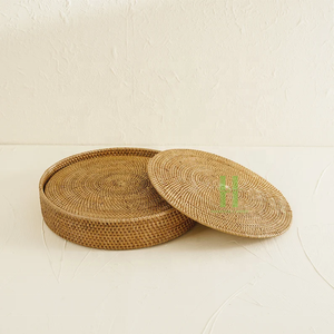 Assiette de chargeur ronde en rotin du Vietnam Assiette de chargeur en osier Boho Napperon en rotin personnalisé avec variété de couleurs de HNH Craft - Product Image 2