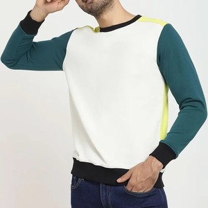 เสื้อสเวตเชิ้ตแขนยาวทรงลำลองสำหรับผู้ชาย คอวี แขนเสื้อแบบแร็กแลน ผ้าถัก สีบล็อก  ทรงปกติ เหมาะสำหรับฤดูหนาว  บริการ OEM - Product Image 3