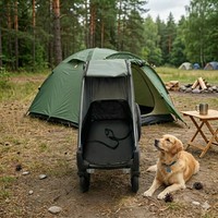 KS-6200 Großer Haustier-Fahrradanhänger Großer Hundebuggy Unabhängige Aufhängung Leichtbauweise Perfekter Begleiter für Outdoor-Abenteuer