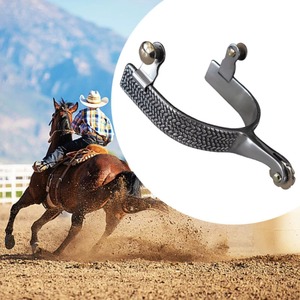 Paquete de 2 Espuelas para Caballo, Espuelas de Equitación, Espuelas Vaqueras con Engranaje Giratorio, Espuelas Ecuestres Profesionales - Product Image 5