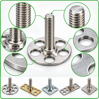 Custom Male Threaded Bonding Fastener Adhesive Mount Stud with Perforated Base for Composite Panels