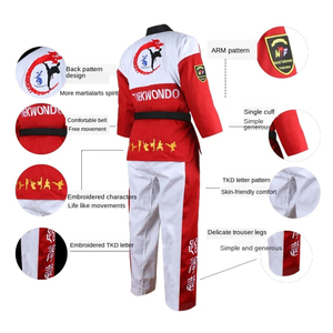 Muestra Disponible: Uniforme de Taekwondo Kwon para Adultos, Dobok Premium para Entrenamiento y Competición, Tela de Sarga Transpirable, Venta al Por Mayor - Product Image 3